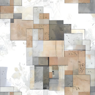 Abstract Artwork Featuring Interlocking Squares