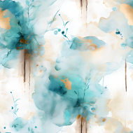 Abstract Botanical Pattern with Ethereal Colors
